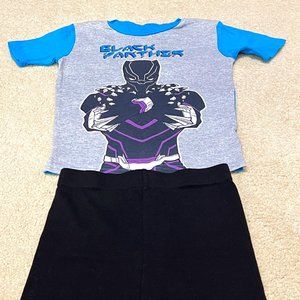 Marvel Black Panther Boys Short Sleeve Pajama Set w/ Shorts - Size 10 (M)